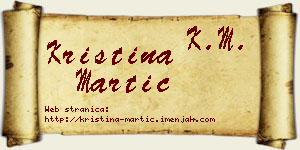 Kristina Martić vizit kartica